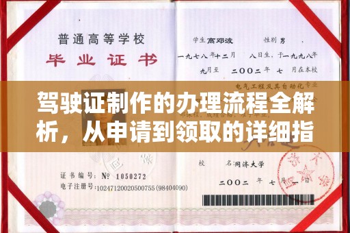 陇南驾驶证制作的办理流程全解析，从申请到领取的详细指南